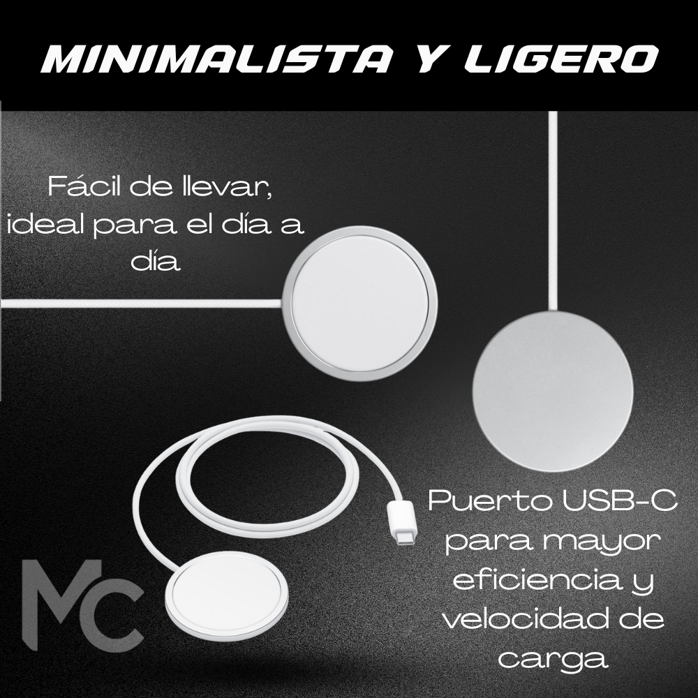 ⚡ Cargador MagSafe Inalámbrico – Compatible con iPhone y AirPods