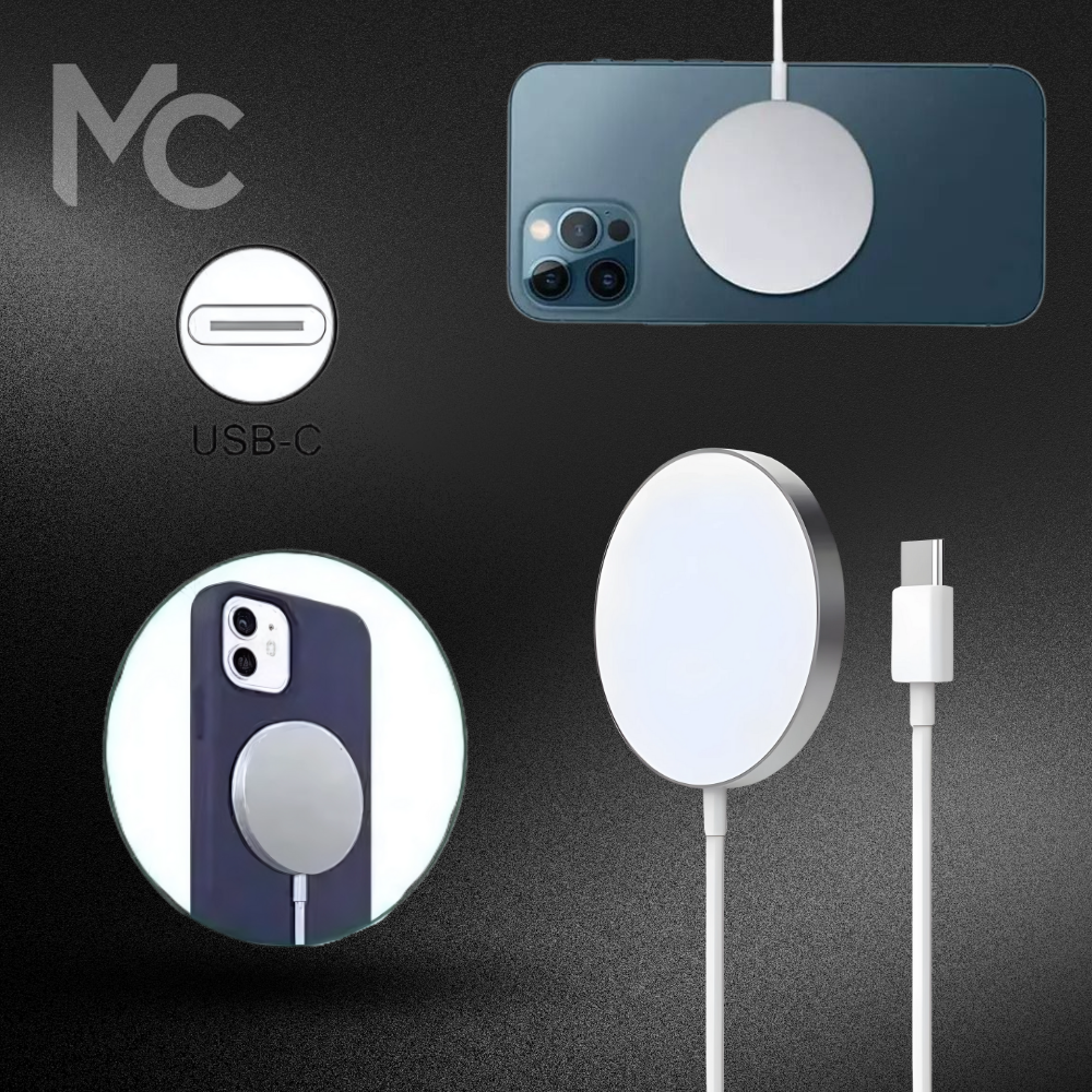 ⚡ Cargador MagSafe Inalámbrico – Compatible con iPhone y AirPods