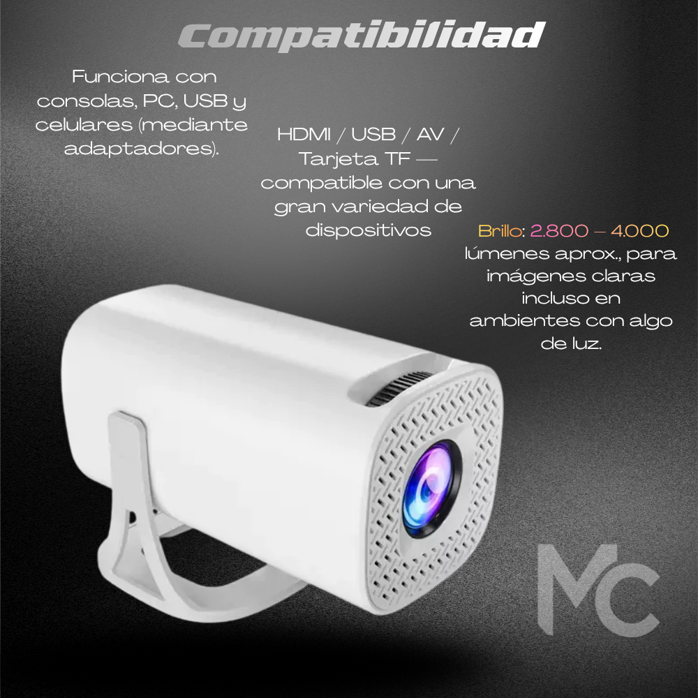 🔥 Proyector HD + Consola Retro 2 en 1 – Cine y diversión en una sola pantalla