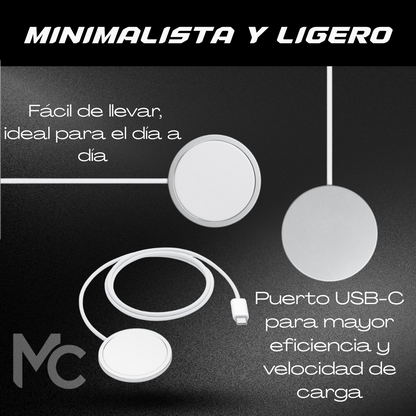 ⚡ Cargador MagSafe Inalámbrico – Compatible con iPhone y AirPods