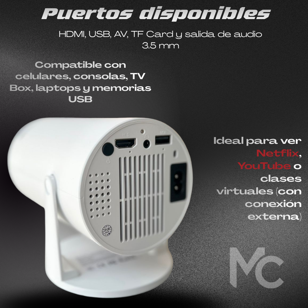 Proyector LED Ultra HD – Tu cine en casa, donde quieras